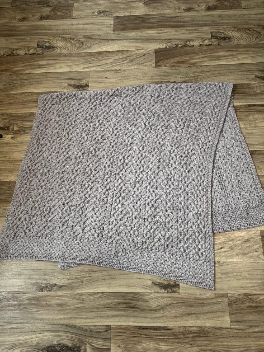 Aran Crafts Super Soft Merino Wool Ireland Cable Knit Throw Blanket Shawl